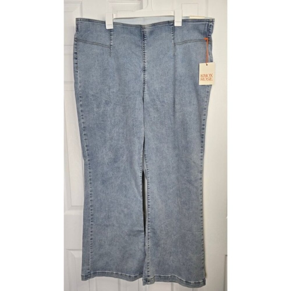 Knox Rose Women's High Rise Pull-On Flare Jeans- Size 20